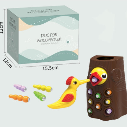 Family Toys Click Here For More OptionsWoodpecker Magnetic Catch The Worm Animal Feeding Game Small Birds Children Educate Fishing Toys Kit Kids Gift Set