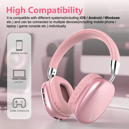 Wireless noise cancelling stereo headphones with built-in high-definition microphone, high fidelity