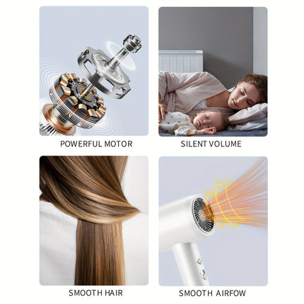 2000W Professional Hair Dryer | 5-Level Hot and Cold Air Control, Blue Light Protection