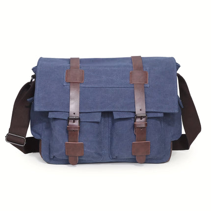 Large Capacity Vintage Crossbody Bag, Reasonably Partitioned, Durable And Washable Shoulder Bag