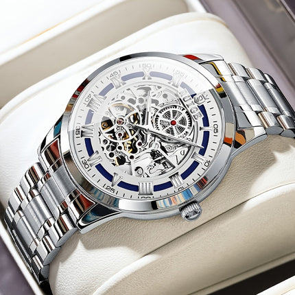 Men's fully automatic mechanical watch luxury sports stainless steel hollow