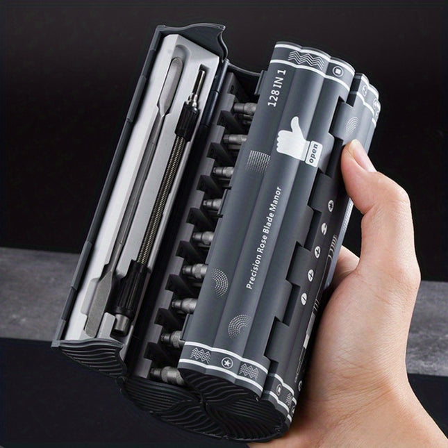 128-In-1 Precision Screwdriver Set for Disassembly And Repair, Multifunctional Manual Screwdriver Roll-Up Kit