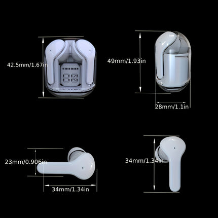 Wireless Headphones - Colorful Sports Game Music Companion with LED Digital Power Display