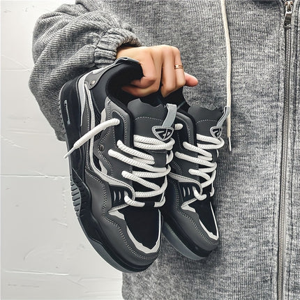 Top Street Style - Comfy Non Slip - Casual Lace Up Soft Sole Sneakers For Men's Outdoor Activities