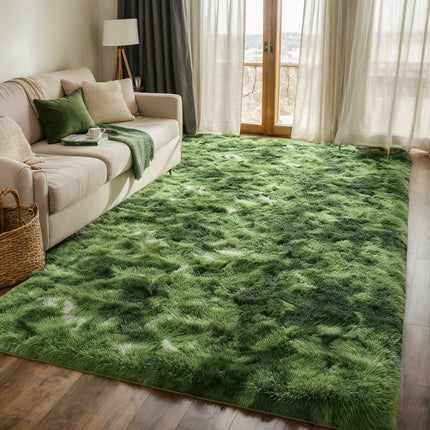 8x10 Plush Shag Rug Fire-Resistant Thick Pile Carpet Suitable for Bedroom & Living Room,
