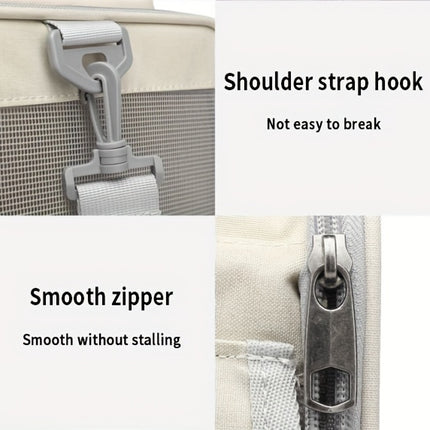 Large Roll-Up Cat Carrier for Outdoor Use, Portable, Breathable, Windproof