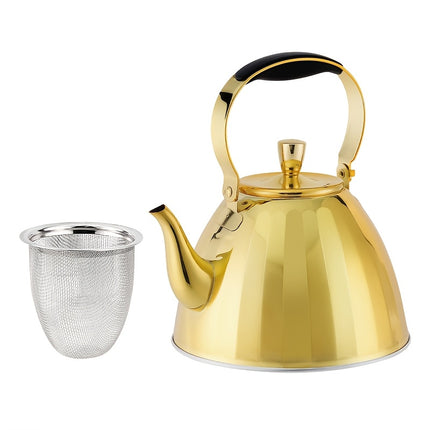Tea Kettle Made of Stainless Steel, Suitable for Gas And Induction Cooktops, Universal Design