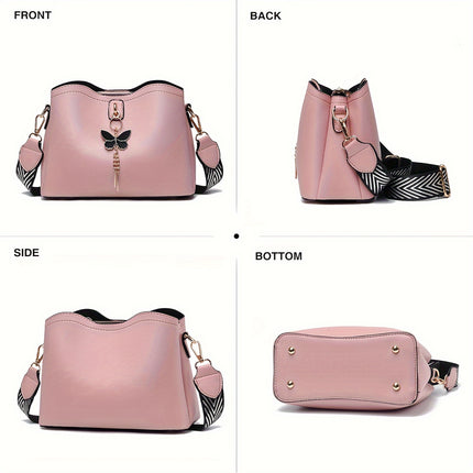 Crossbody Bags For Women Fashion Butterfly Bucket Purses For Teenage Lightweight Shoulder Bag