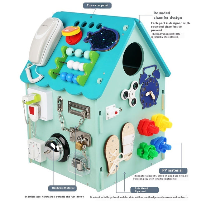 Montessori Early Childhood Education For Baby Busy House Box Diy Educational Toys