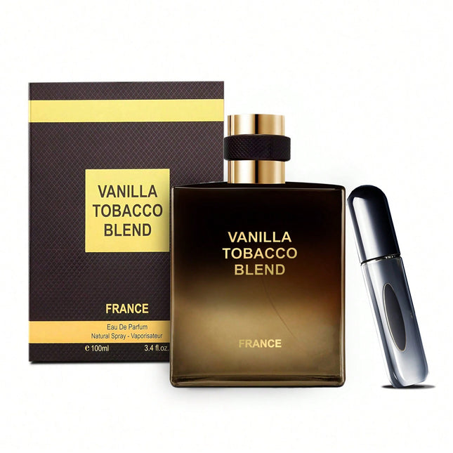Men Cologne Vanilla Tobacco Blend For Men Eau De Parfum Spray, 3.4oz/100mL Long