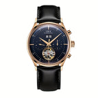 Rose golden shell + blue surface + belt