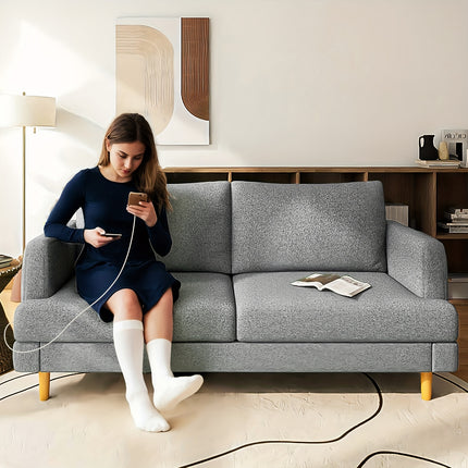 70" Wide Cozy Love Seat Sofa Ideal for Relaxing in Living Room, Bedroom, or Studio, Small Space