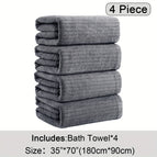 Gray / 4 Piece Bath Towel