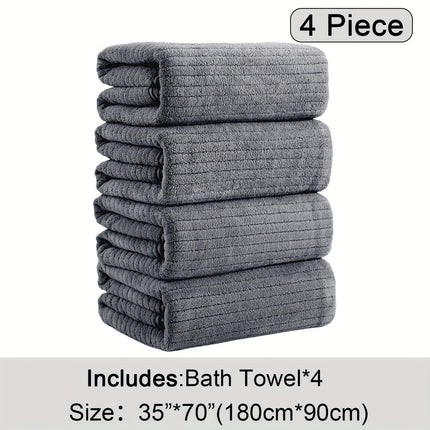 4 Pack Oversized Bath Towels Set, 35"x70" Extra Large Towel Microfiber