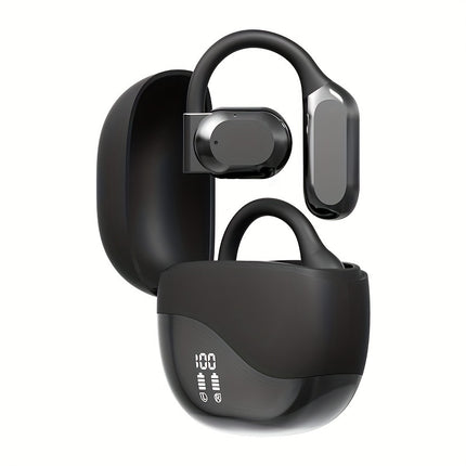 Wireless Air Cond Open Ear Headphones - Sweat-Resistant Sports Earbuds with LED Power Display,