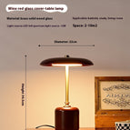 Full Spectrum Light Source 12W / Wine Red Table Lamp / US