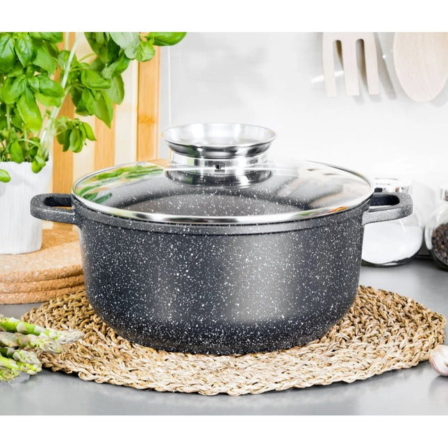 17pcs Cookware Set  with Marbled Coating  Pot