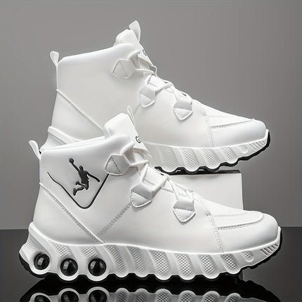 Sneakers, 1 Pair of Simple and Fashionable Mid-Top Basketball Shoes. Thickened Soft Shock Absorption,
