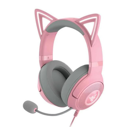 ForRazer Kraken Kitty V2 Wired Over-Ear Gaming Headset - Quartz Pink