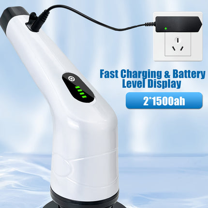 Electric Spin Scrubber, Upgrade Cordless Cleaning Brush, 4500RPM Powerful Cleaning
