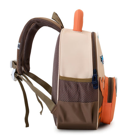 personalized large capacity backpack, stylish cartoon backpack, cute crab pattern, zipper closure