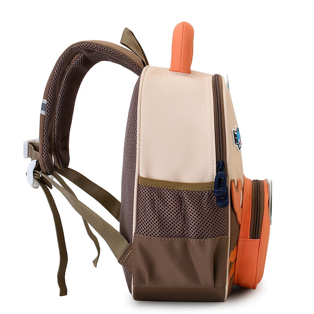 personalized large capacity backpack, stylish cartoon backpack, cute crab pattern, zipper closure