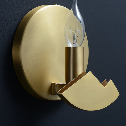 All Copper Wall Lamp Nordic Art Light Soft Installation Living Room