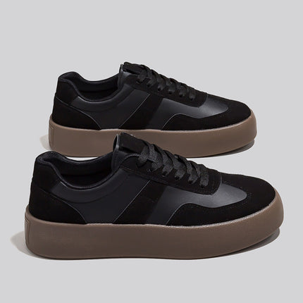 Men's Retro Thick-soled Casual Brown Niche Sneakers