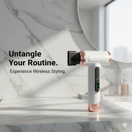 Rechargeable Hair Dryer with Three Temperature Settings for Hot And Cold Air, Powerful Mini Design