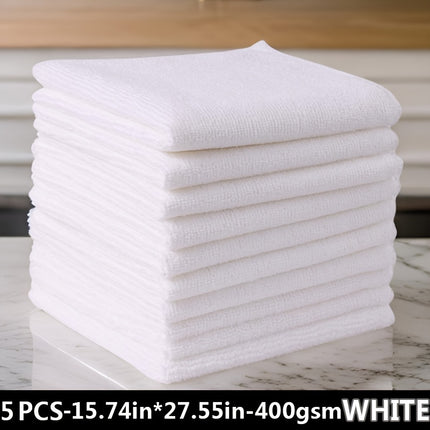 Ultra-Soft Microfiber Salon Towels (5/10/20/50pcs) (Black/White/Grey), 16x27 Inches, 400 GSM