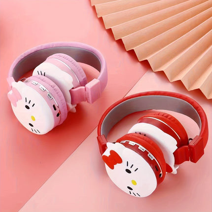 Hello Kitty Headphones Foldable Wireless Headset Kuromi Headphones Cute Earphones, Gaming Headset