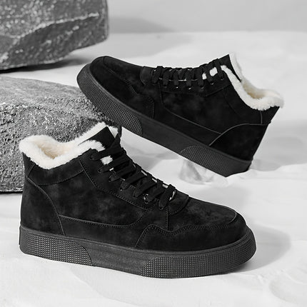 Men's Winter Warm High-Top Sneakers - Heavy-Duty & PVC Sole All-Terrain Traction