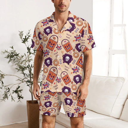Ice silk  Short sleeved pajama set
