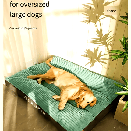 Comfort Stripe Square Pet Bed - Soft, Durable & Scratch-Resistant Dog Mat for Small to Medium Breeds - All-Season Cozy Cat Nest with Removable Polyester Fill