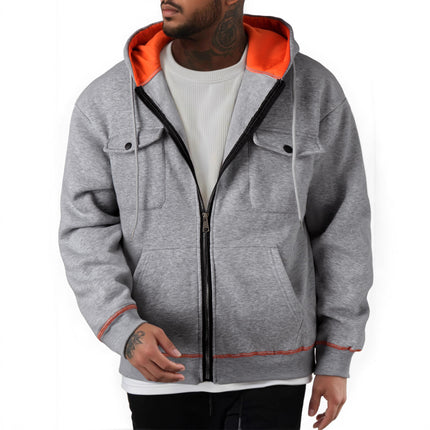 Men's Plus Size Casual Zipper Sweater