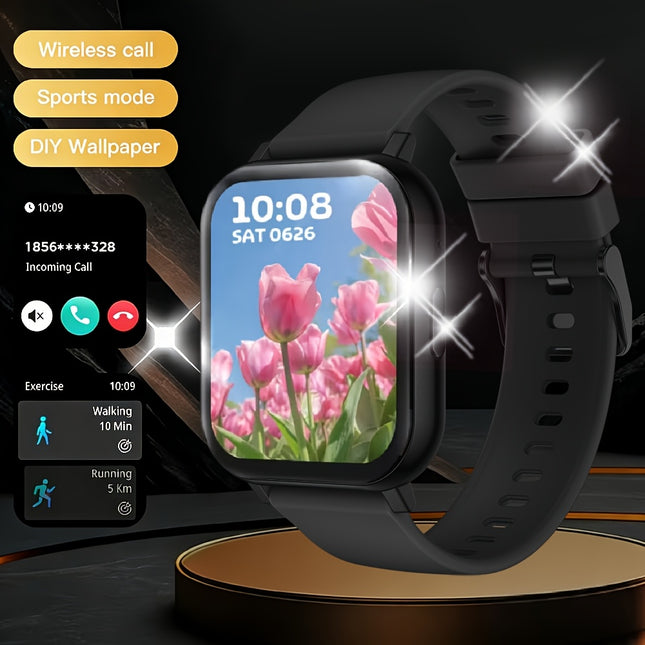 1pc HD full-touch smartwatch, suitable for both men and women - wireless calling/texting/multiple sports