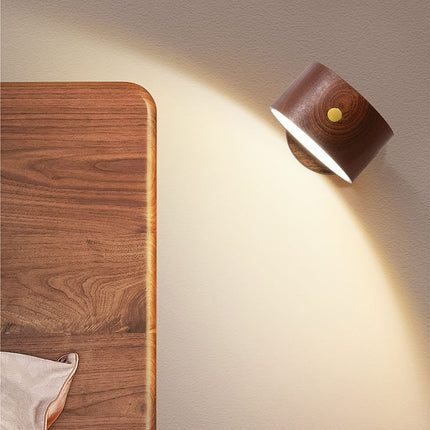 Simple Wooden Bedside Lamp In Bedroom