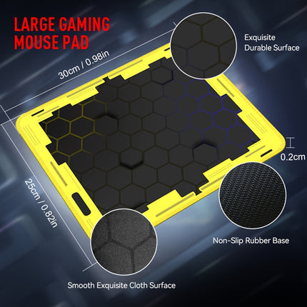 4pcs 4-Piece Wired Gaming Bundle: Illuminated Keyboard, Mouse, Headphones, and Mouse Pad