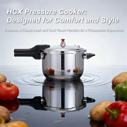 Stainless Steel Pressure Cooker 201 Grade Multi-Safety Lock (Locking Lid & Valve)Pressure Cooker