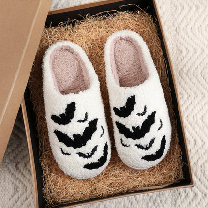 Funny Bat Slipper Halloween Pumpkin Flat Indoor House Shoes