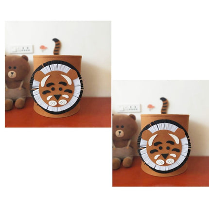 Cartoon Felt Storage Basket Toy Storage Bucket Portable Laundry Storage Basket