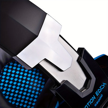 Gaming Headset with Mic LED Light Over Ear Wired Headphones for PC Game,