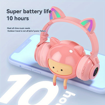 Wireless Headphones, Foldable Design for Easy Portability, Hifi Stereo Sound, Suitable for Watching Videos