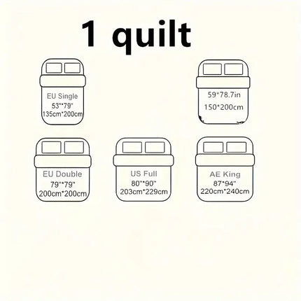 Autumn and Winter New Soft Fluffy Warm Thick Quilt, Cute Pattern, Autumn Winter Quilt Core,