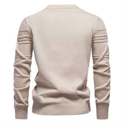 European Size Men's Round Neck Pullover