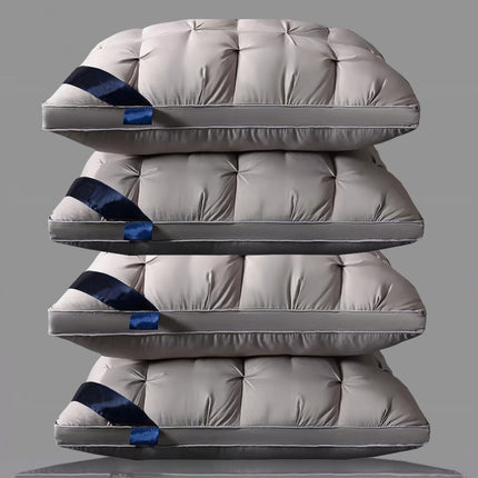 Neck Support Pillow for Sleep - Breathable Bed Pillow with Moisture-Wicking Technology,
