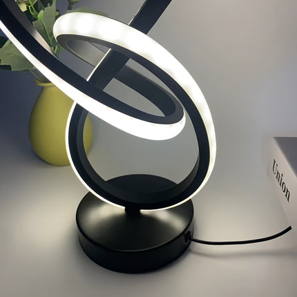 Modern Creative Spiral USB Desk Lamp with Memory Function, 3 Color Temperatures