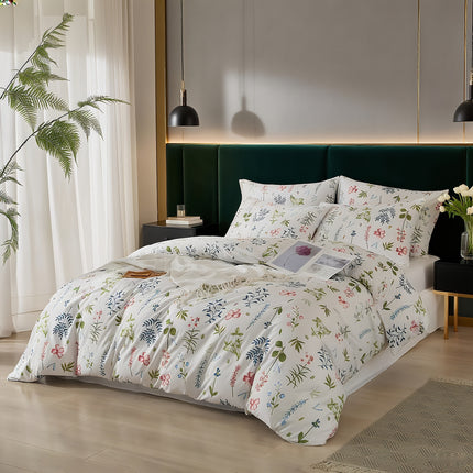 New Stylish Floral Bedding Set 135X200 Comfortable Duvet Cover Set by Luofanfei