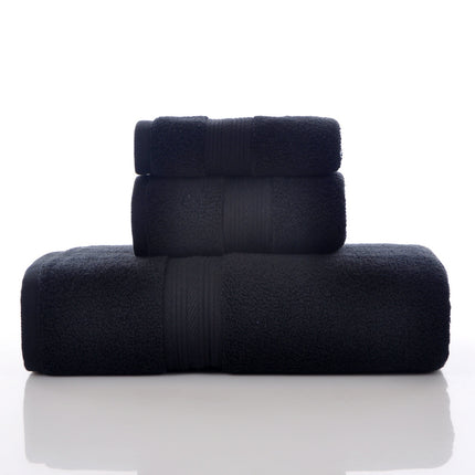 Household Soft Absorbent Solid-Colored Pure Cotton Towel Set Of Three