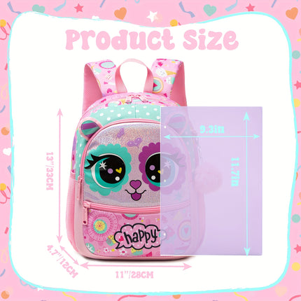 1pc Cute Animal Backpack for Girls | Aesthetic School Backpack with Adjustable Strap